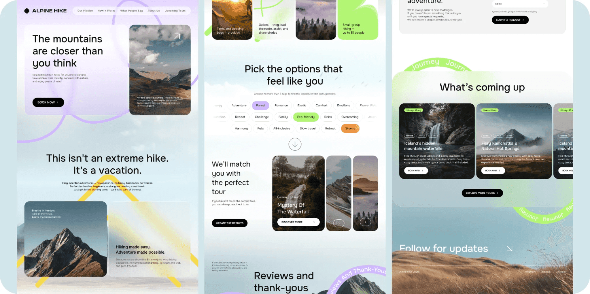 Homepage design — light