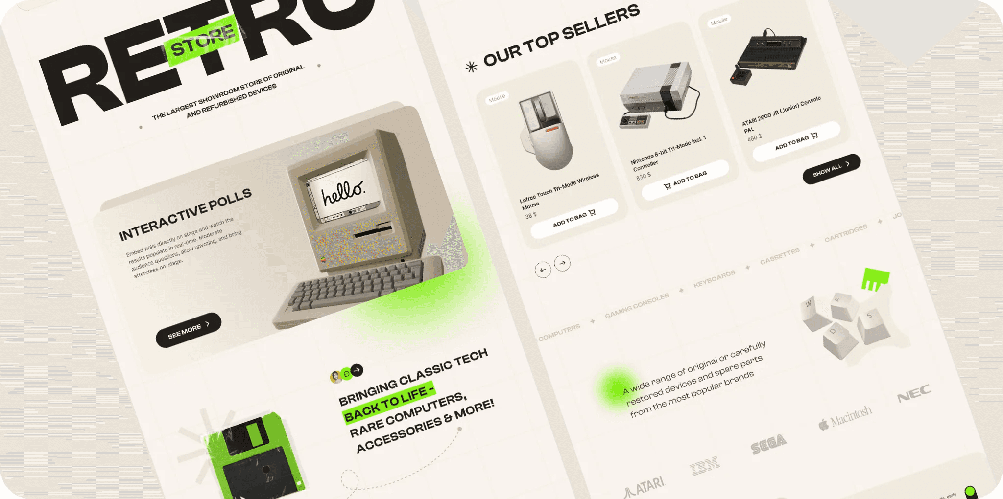 Online store page